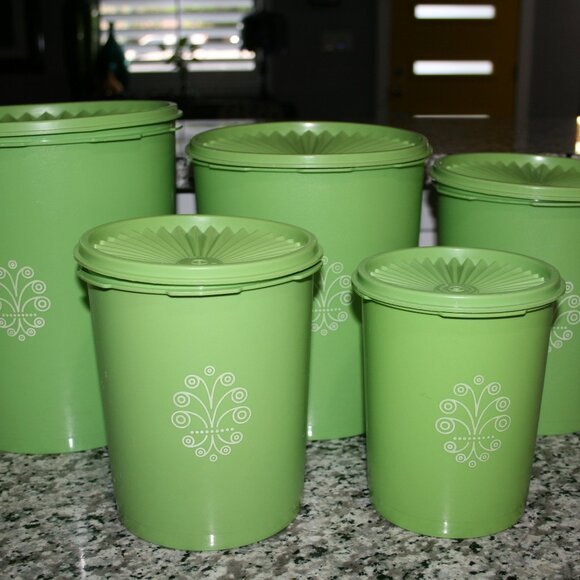 Tupperware Canister Set - Green - Picture 1 of 5